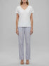 Women Secret Ivory Women Lilac Striped Cotton Short Sleeve Long Pyjamas SKU: 3593040_96 Image 00