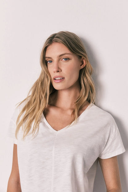 Women Secret Ivory Women Lilac Striped Cotton Short Sleeve Long Pyjamas SKU: 3593040_96 Image 03