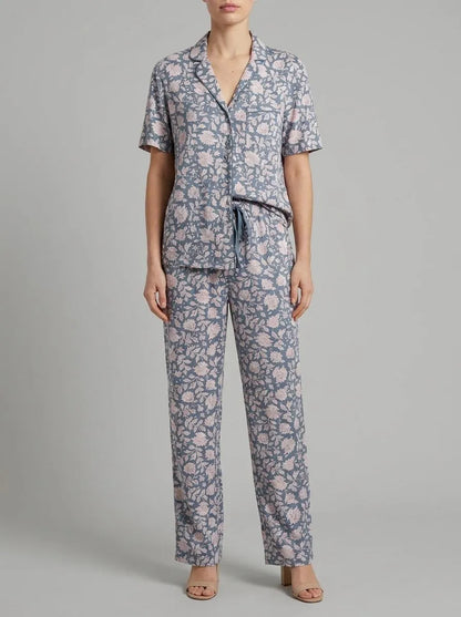 Women Secret Blue Print Women Viscose Floral Print Classic Pyjamas SKU: 3593041_19 Image 00