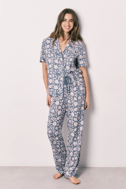 Women Secret Blue Print Women Viscose Floral Print Classic Pyjamas SKU: 3593041_19 Image 02