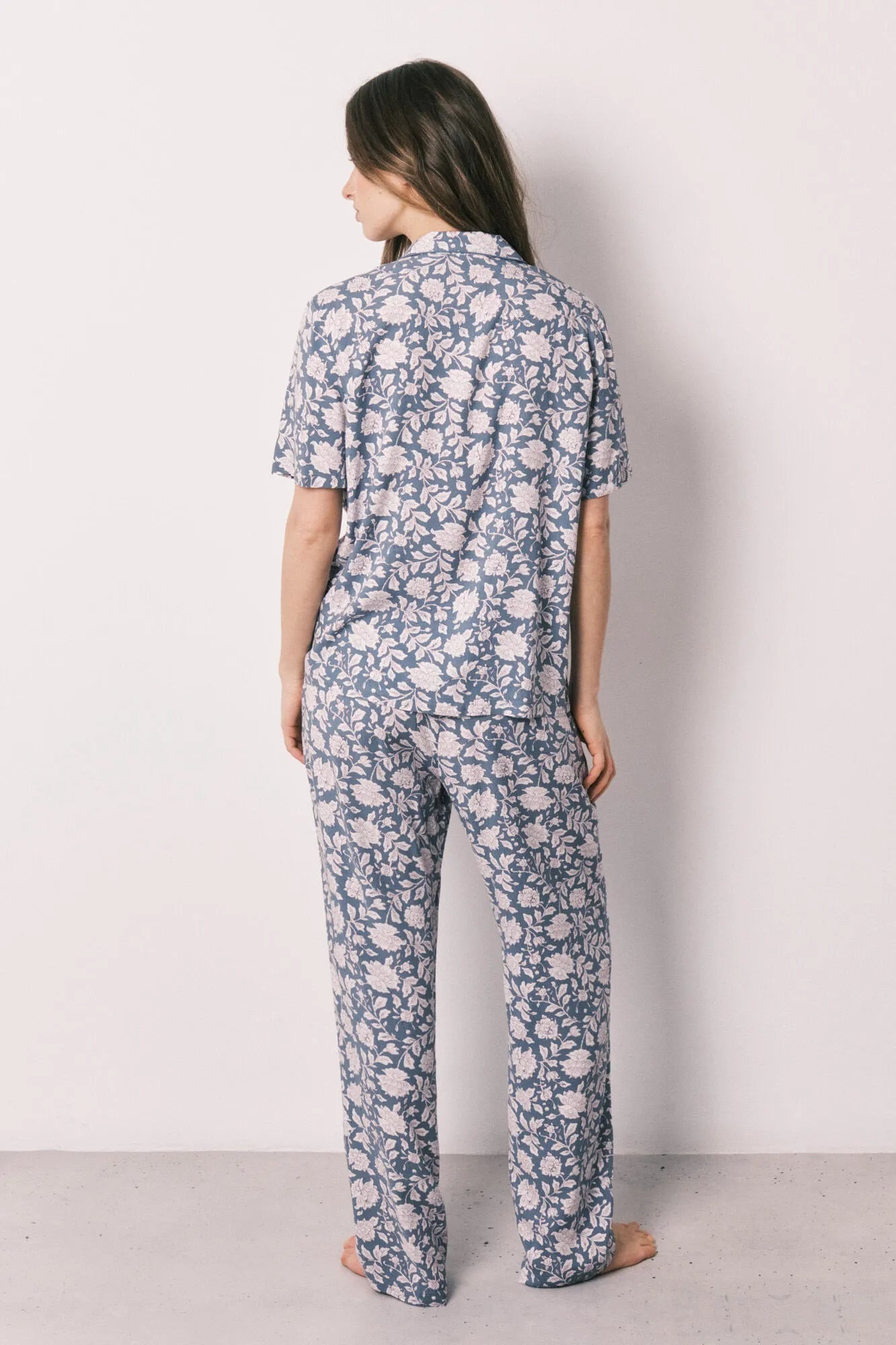 Women Secret Blue Print Women Viscose Floral Print Classic Pyjamas SKU: 3593041_19 Image 06