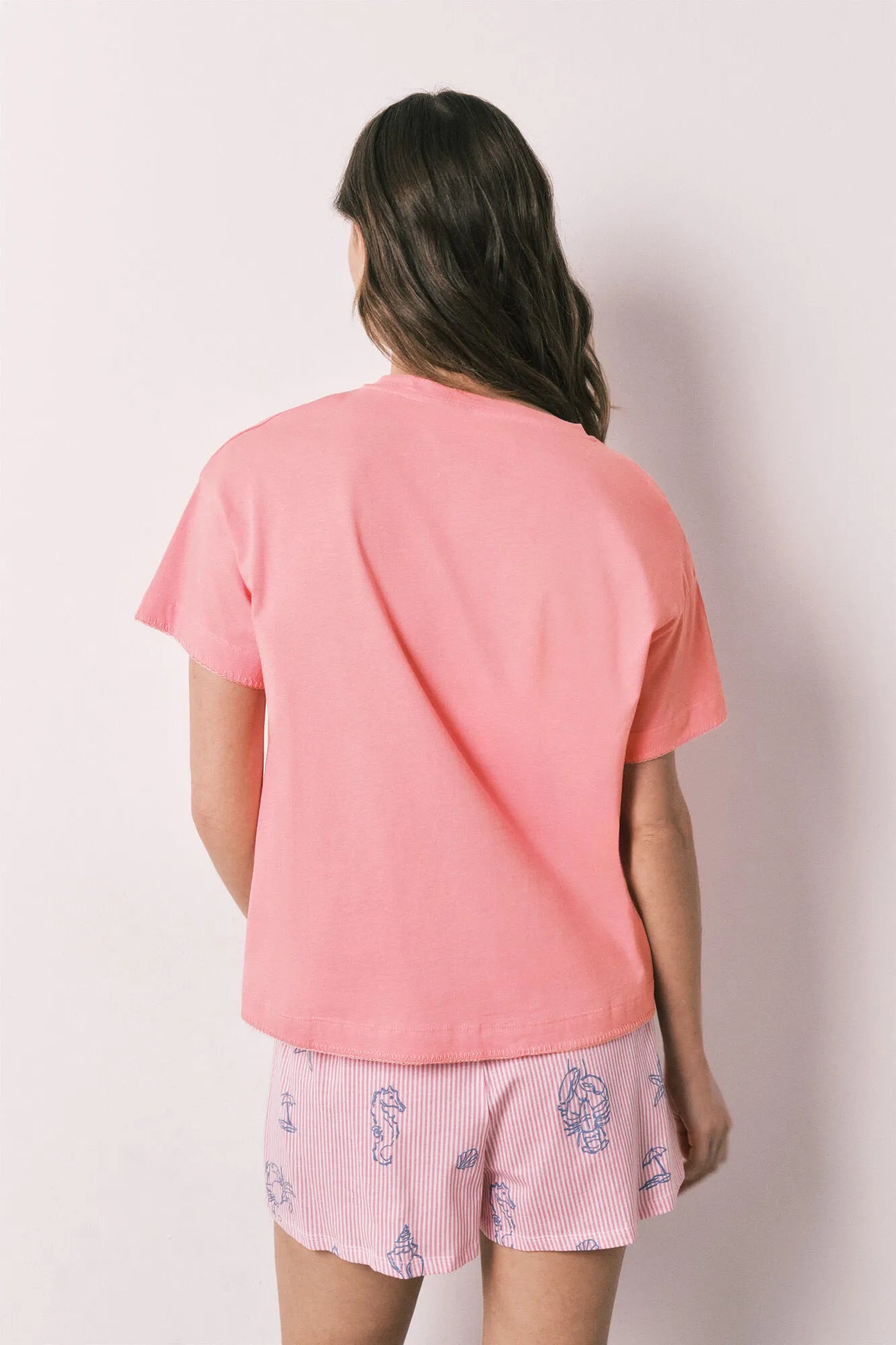 Women Secret Pink Women Pink Cotton Short Pyjamas SKU: 3593062_73 Image 05