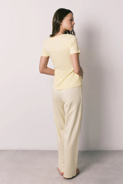Women Secret Yellow Women Yellow Cotton Short Sleeve Long Pyjamas SKU: 3593070_04 Image 06