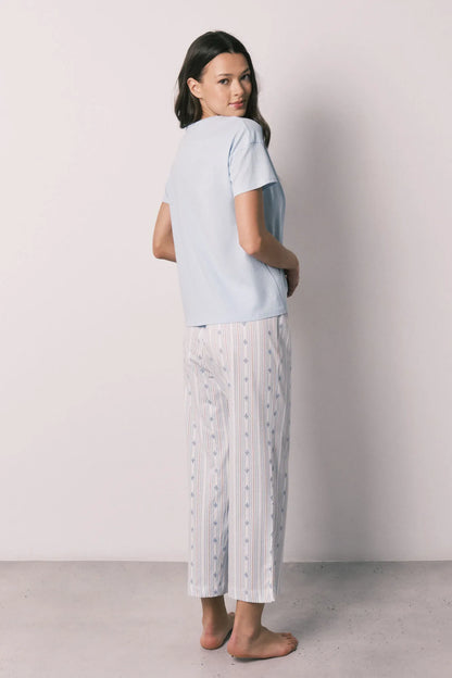 Women Secret Medium Blue Women Blue Cotton Capri Pyjamas SKU: 3593072_13 Image 05