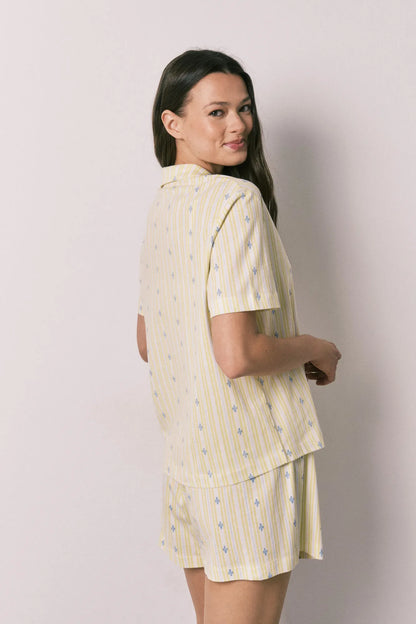 Women Secret Yellow Women Yellow Cotton Classic Short Pyjamas SKU: 3593074_04 Image 05