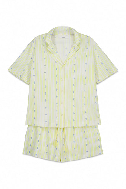 Women Secret Yellow Women Yellow Cotton Classic Short Pyjamas SKU: 3593074_04 Image 07