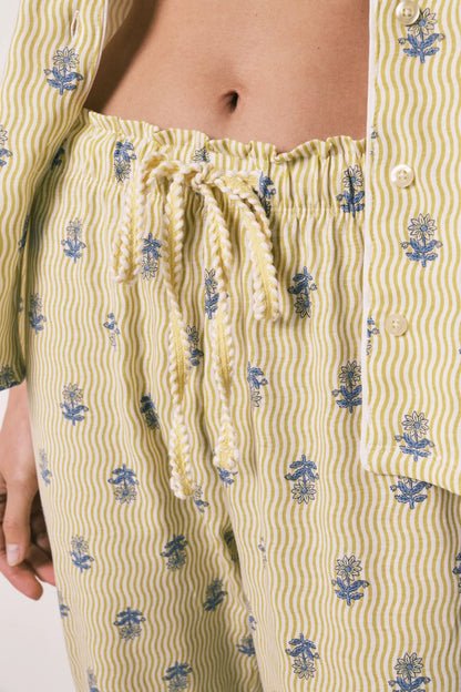 Women Secret Yellow Women Printed Cotton Classic Pyjamas SKU: 3593075_04 Image 03