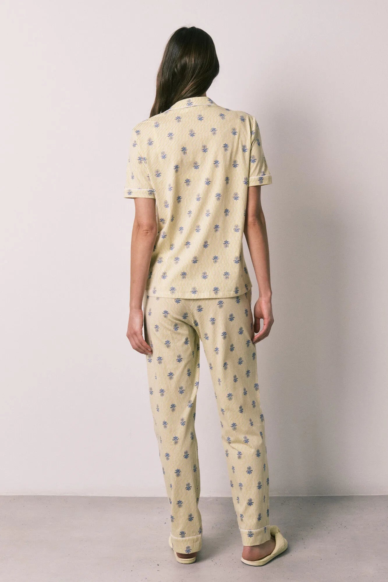 Women Secret Yellow Women Printed Cotton Classic Pyjamas SKU: 3593075_04 Image 05