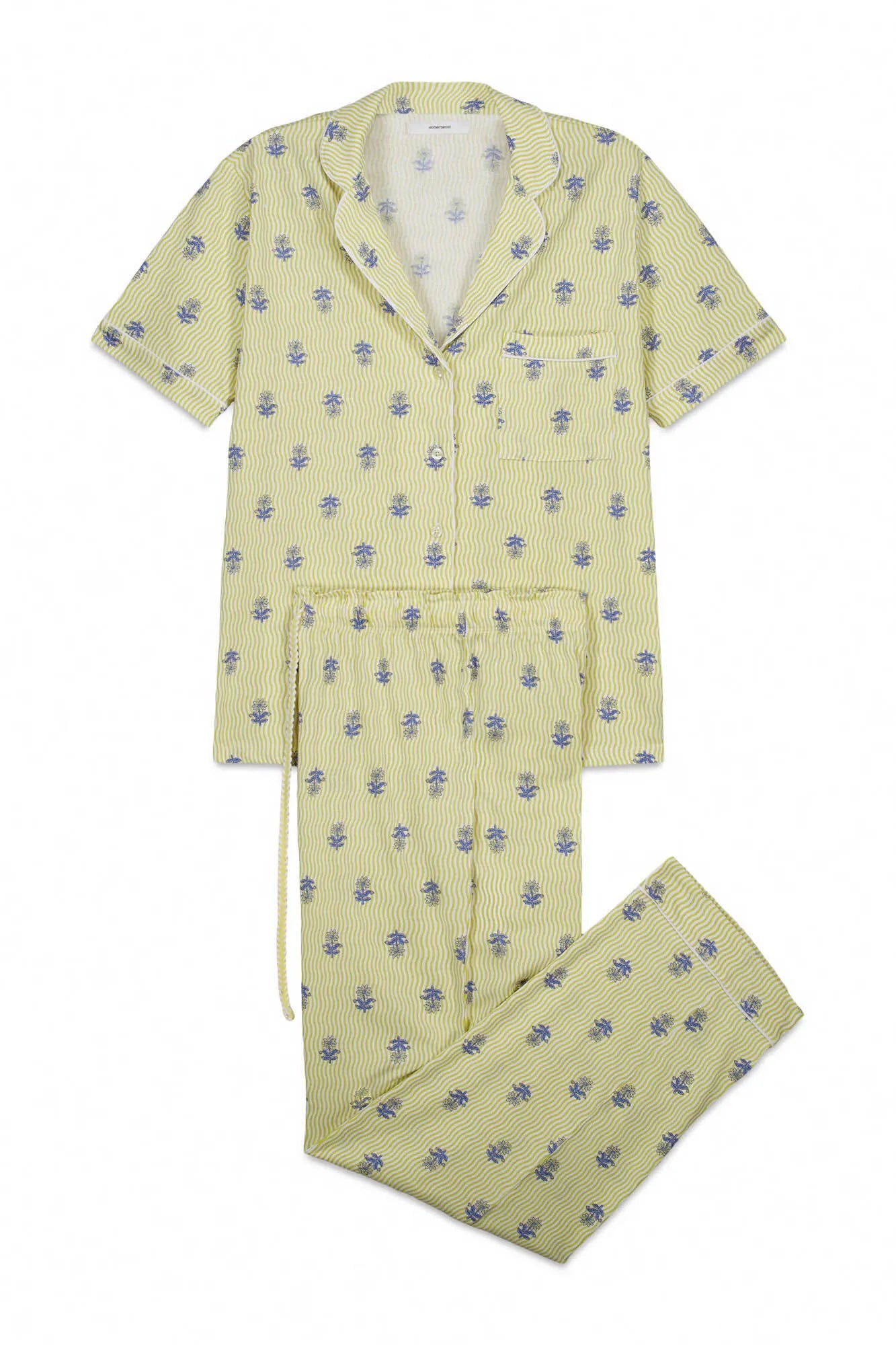 Women Secret Yellow Women Printed Cotton Classic Pyjamas SKU: 3593075_04 Image 06
