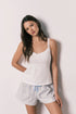Women Secret Ivory Women White Cotton Short Pyjamas SKU: 3593077_96 Image 01