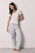 Women Secret Ivory Women Ivory Cotton Short Sleeve Long Pyjamas SKU: 3593079_96 Image 01