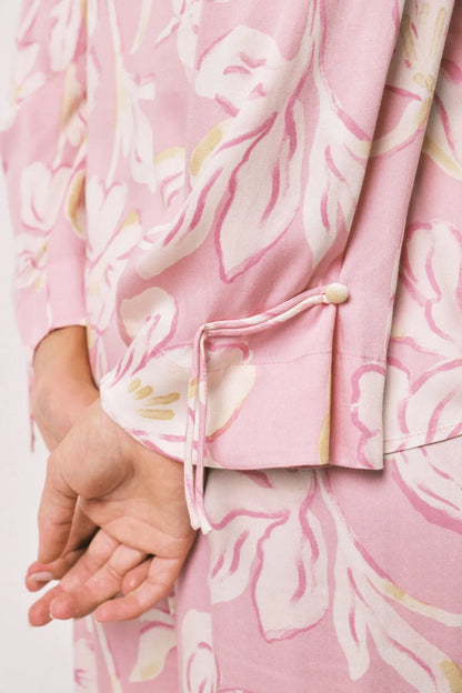 Women Secret Pink Women Oriental-Style Satin Long Pyjamas SKU: 3593083_73 Image 04
