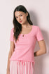 Women Secret Pink Women Pink Cotton And Viscose Short Sleeve Long Pyjamas SKU: 3593086_73 Image 01