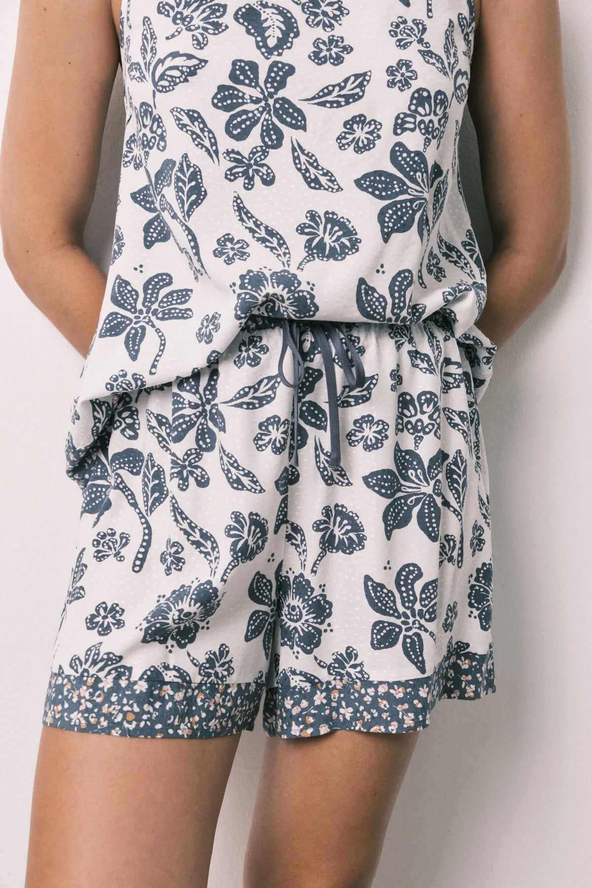 Women Secret Ivory Women Floral Print Short Pyjamas SKU: 3594726_96 Image 02