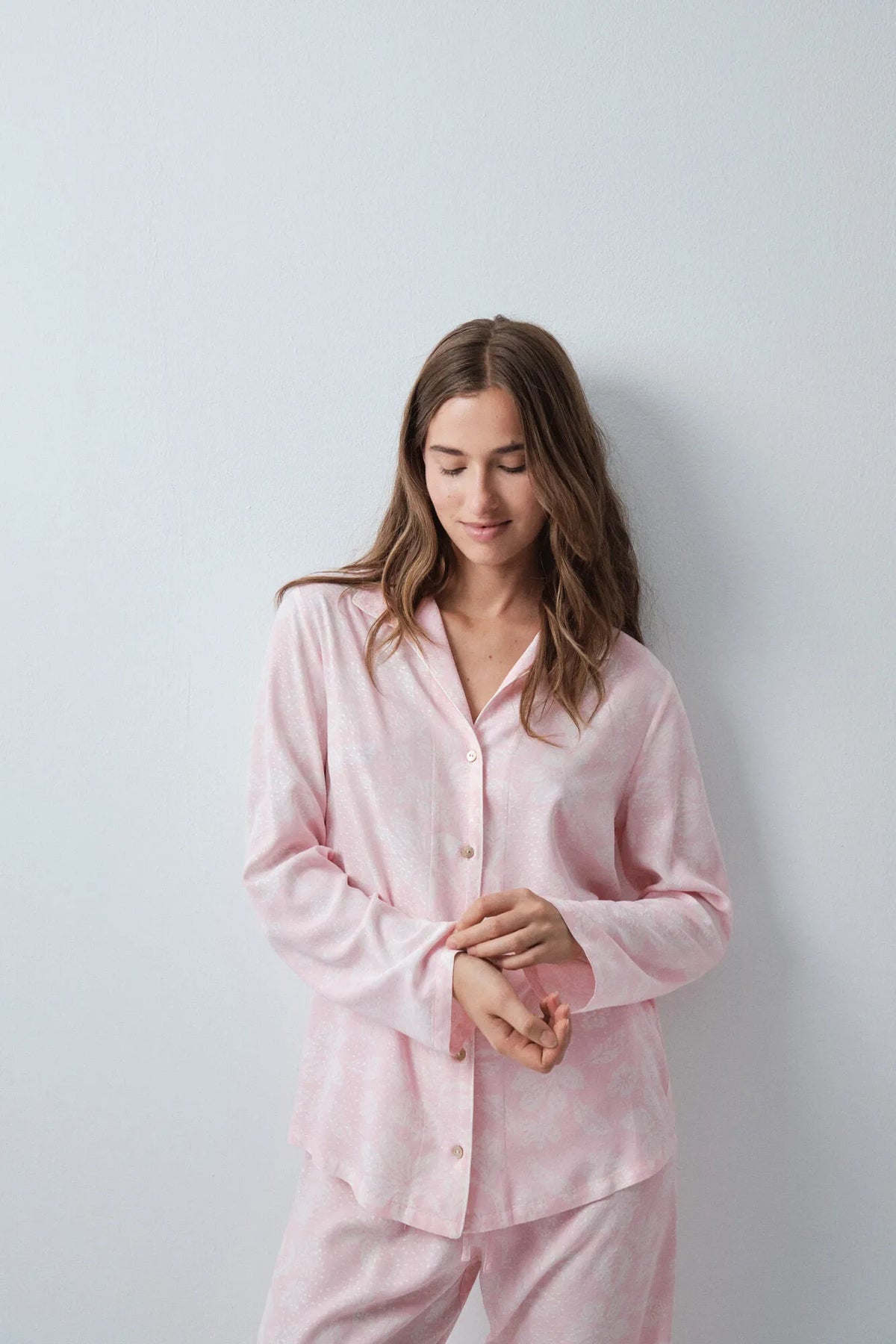 Women Secret Pink Women Bicolour Floral Print Classic Long Pyjamas SKU: 3594728_71 Image 02