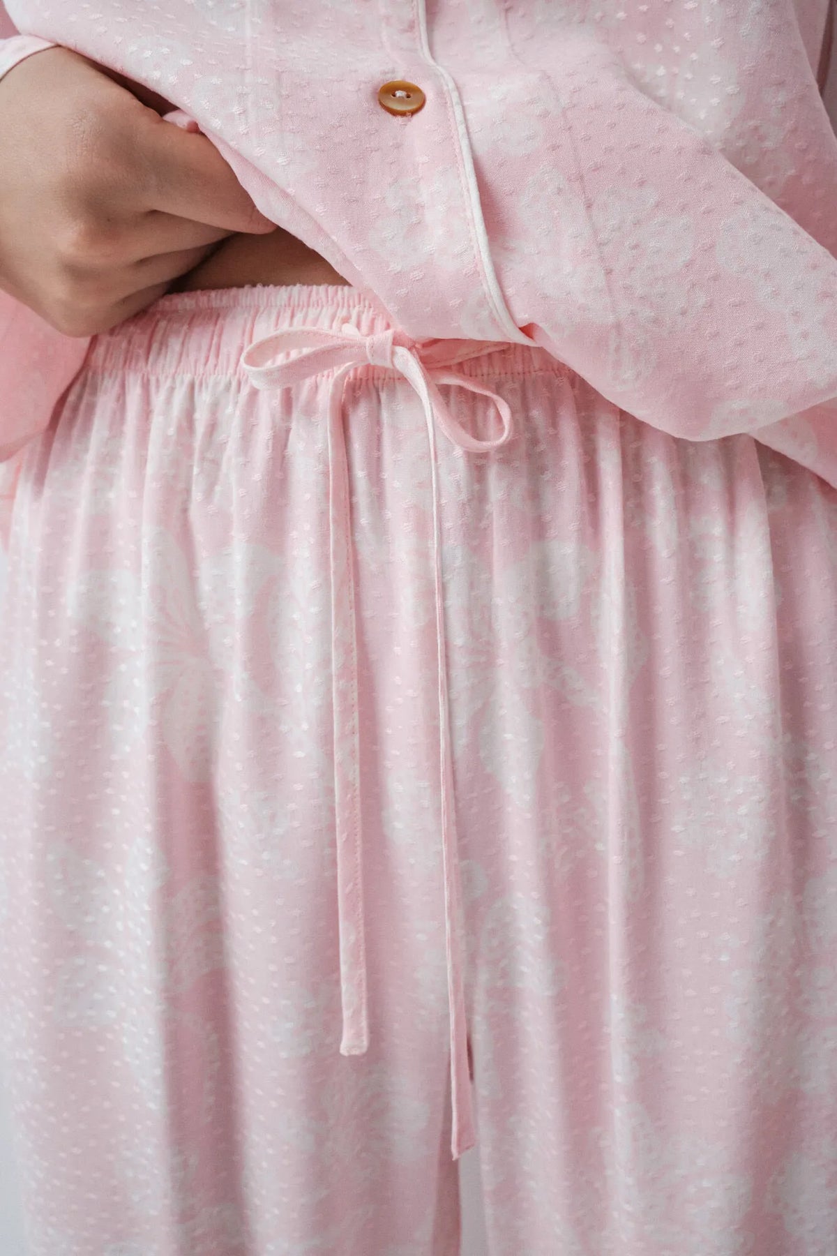 Women Secret Pink Women Bicolour Floral Print Classic Long Pyjamas SKU: 3594728_71 Image 05