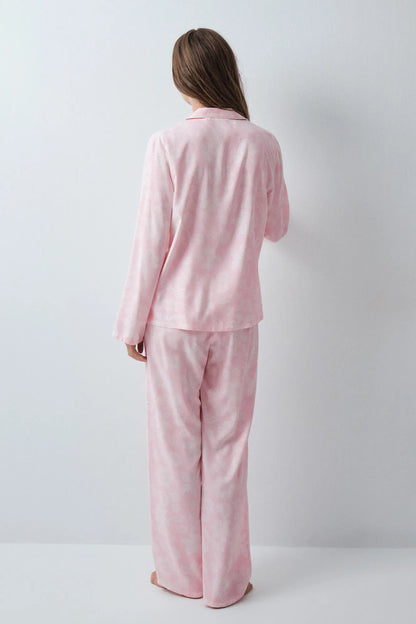 Women Secret Pink Women Bicolour Floral Print Classic Long Pyjamas SKU: 3594728_71 Image 06