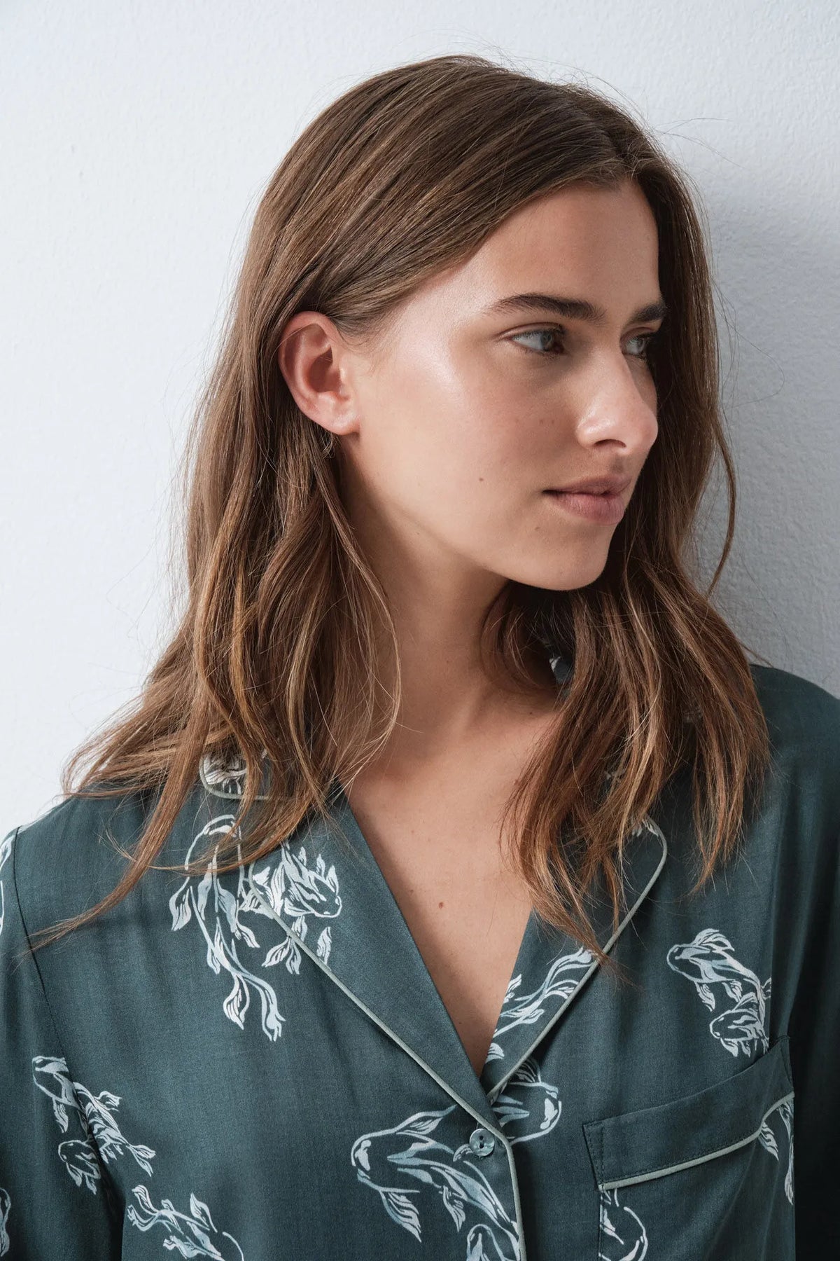 Women Secret Bottle Women Green Classic Pyjamas with Fish Print SKU: 3594749_20 Image 04