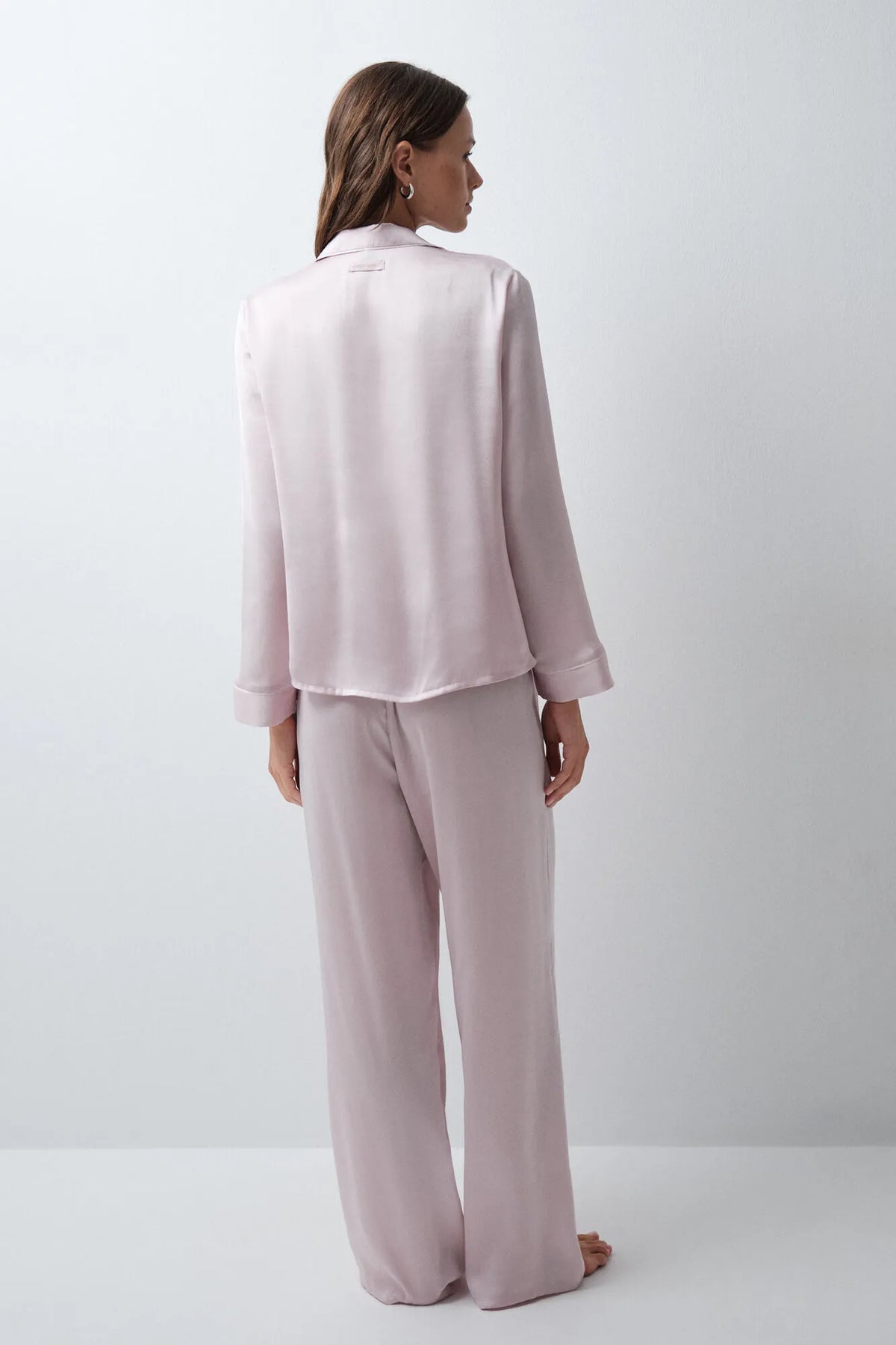 Women Secret Pink Women Pink Satin-Finish Classic Pyjamas SKU: 3594785_72 Image 06
