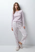 Women Secret Tan Women Floral Cotton Long Pyjamas SKU: 3594788_34 Image 01