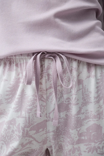 Women Secret Tan Women Floral Cotton Long Pyjamas SKU: 3594788_34 Image 04