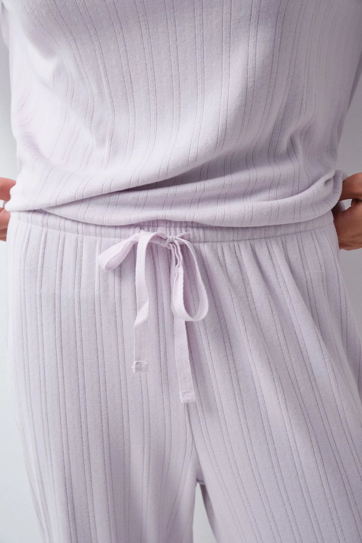 Women Secret Purple/Lilac Women Mauve Striped Long Pyjamas SKU: 3594793_75 Image 04