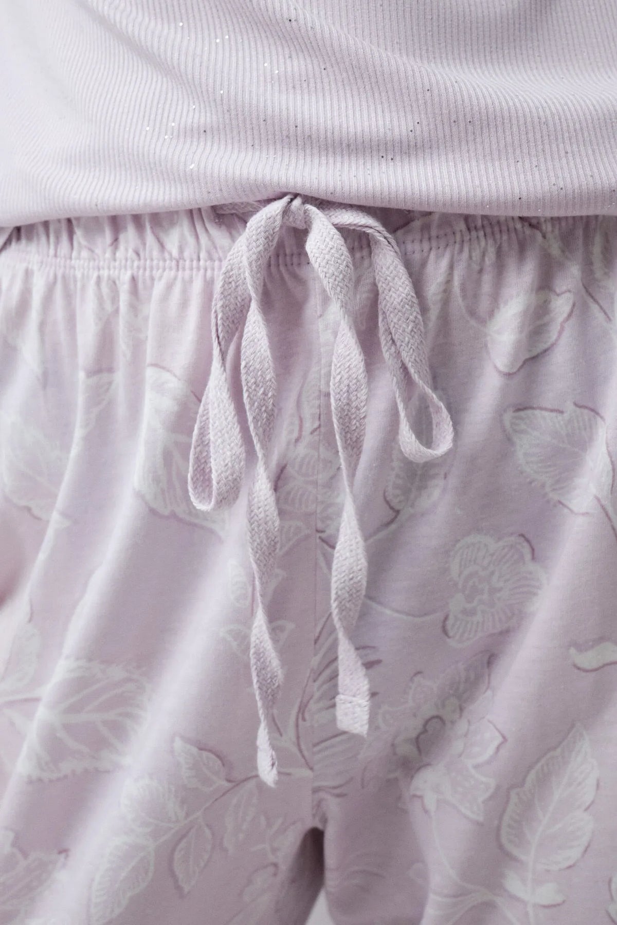 Women Secret Purple/Lilac Women Floral Ruched Long Pyjamas SKU: 3594795_75 Image 03