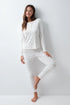 Women Secret White Print Women Floral Long Pyjamas SKU: 3594801_97 Image 01