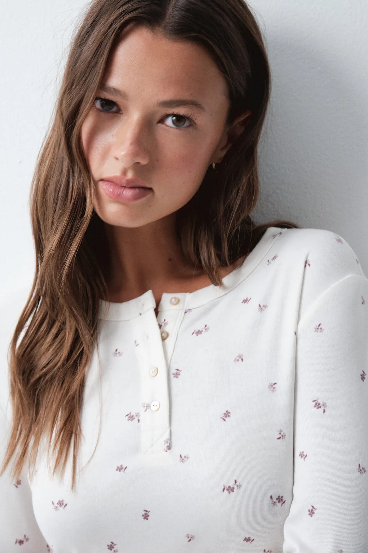Women Secret White Print Women Floral Long Pyjamas SKU: 3594801_97 Image 02