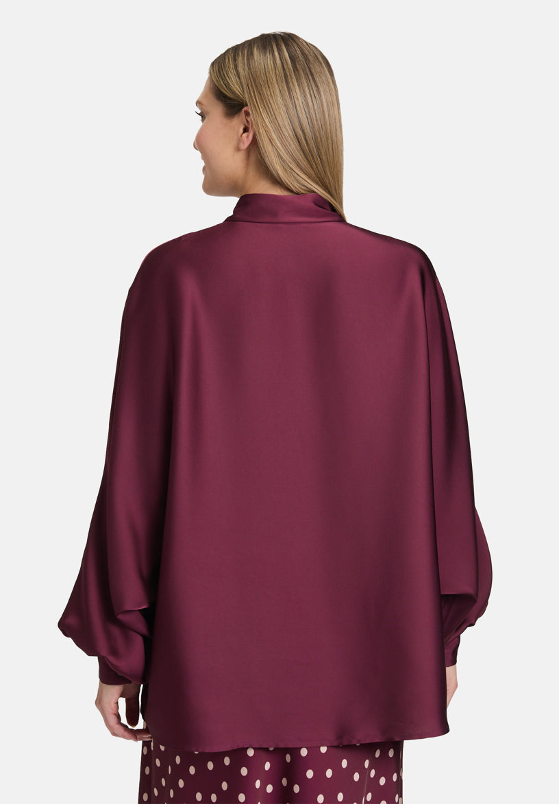 Vera Mont_Deep Dahlia_Satin Blouse with Collar_3596-4262_4715_03