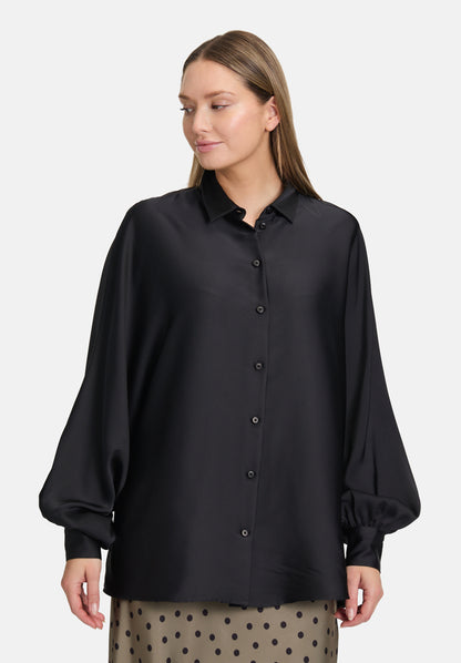 Vera Mont_Black_Satin Blouse with Collar_3596-4262_9045_01