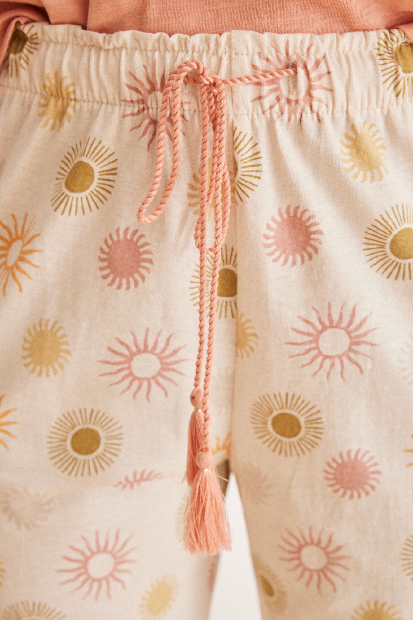 Pink Short Sleeves Long Pant Pyjama_3597387_72_06