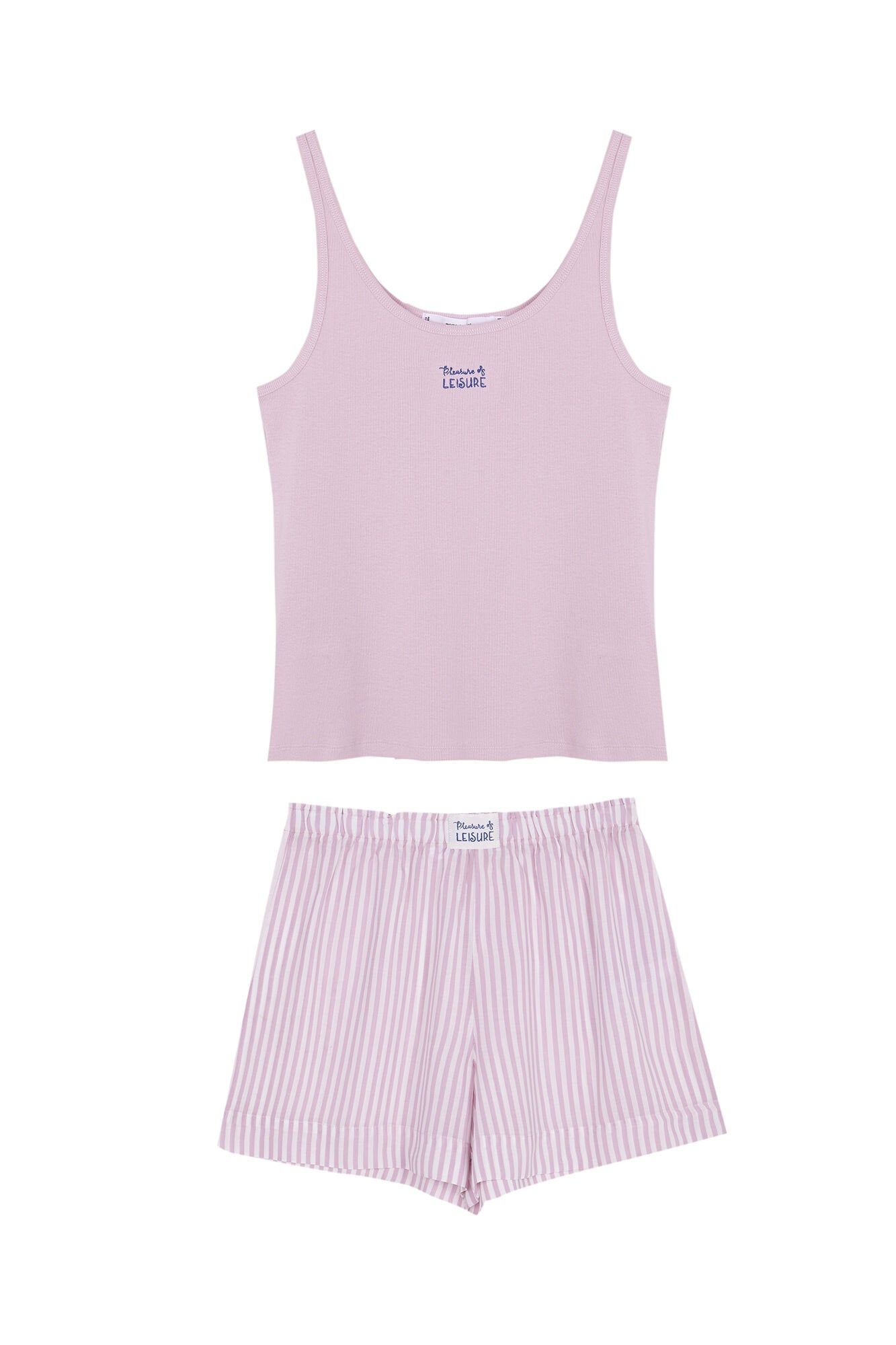 Pink Straps Short Pant Pyjama_3597413_70_07