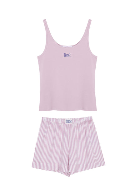 Pink Straps Short Pant Pyjama_3597413_70_07