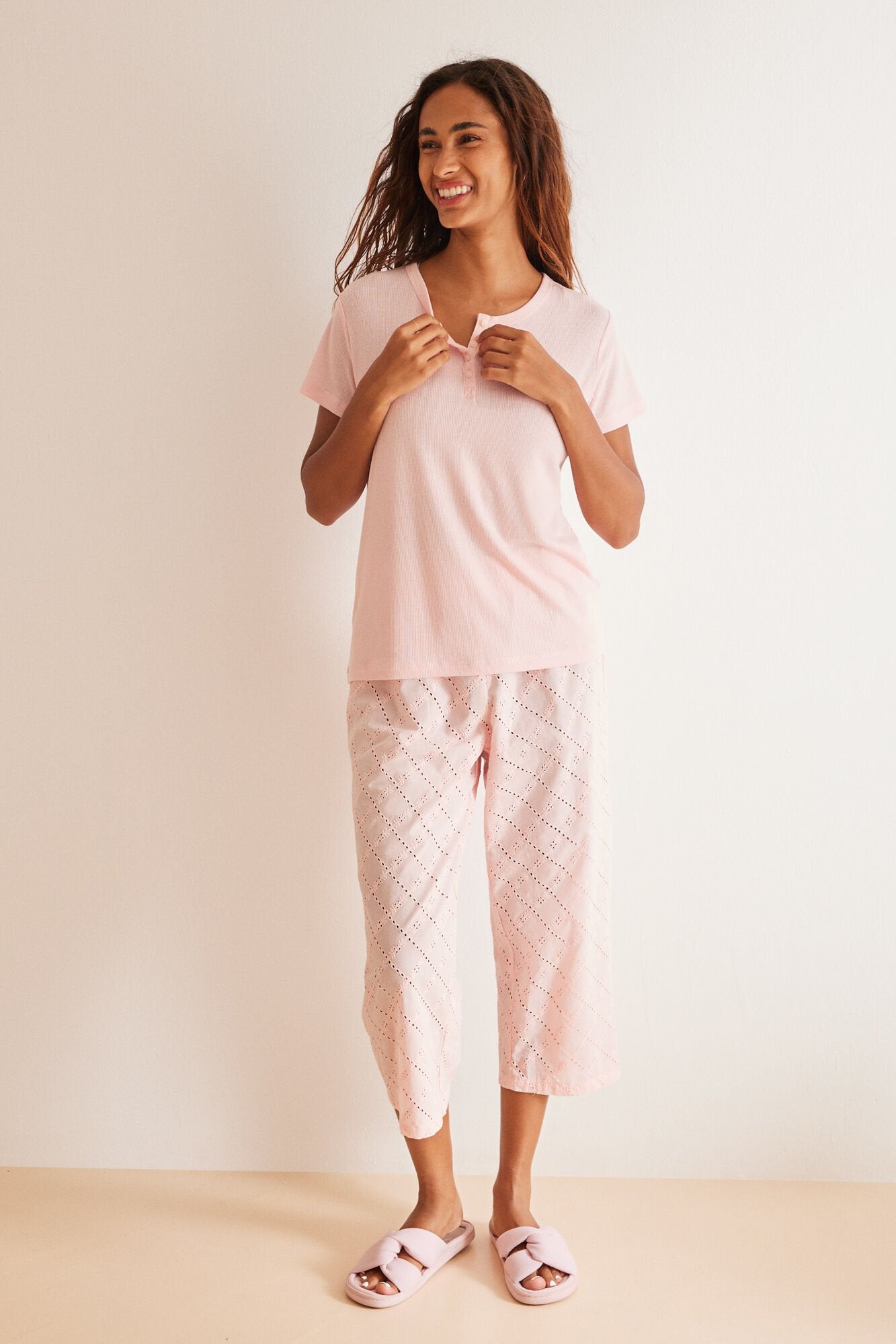 Cotton T-Shirt Pajama Set_01