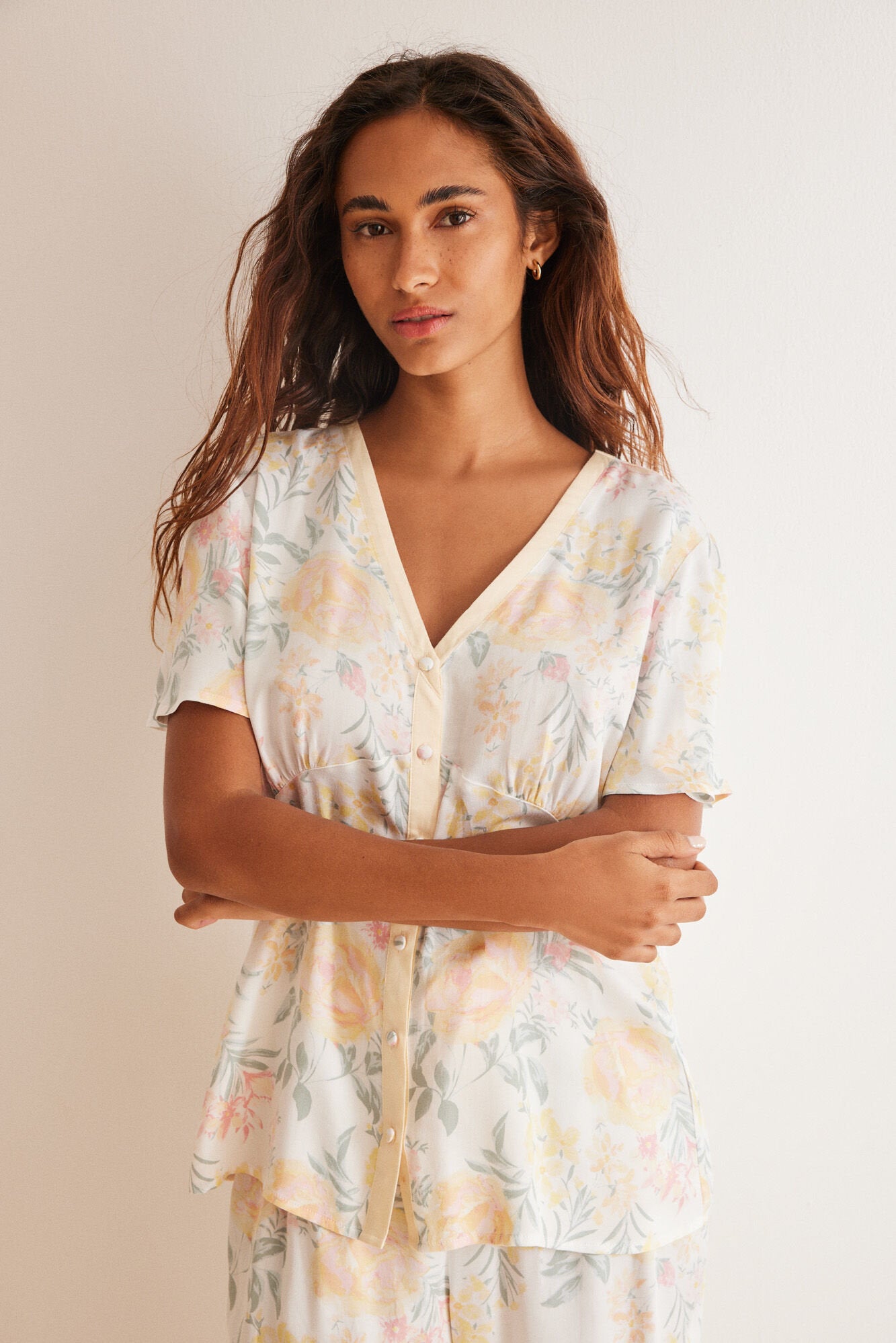 Capri Pajamas Floral Print_02