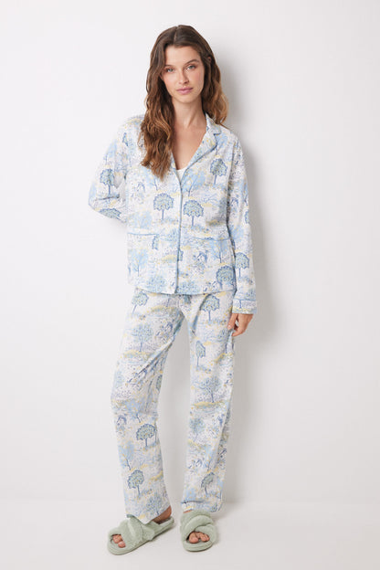 Long Pajamas Cotton Camisero Allover Landscape_01