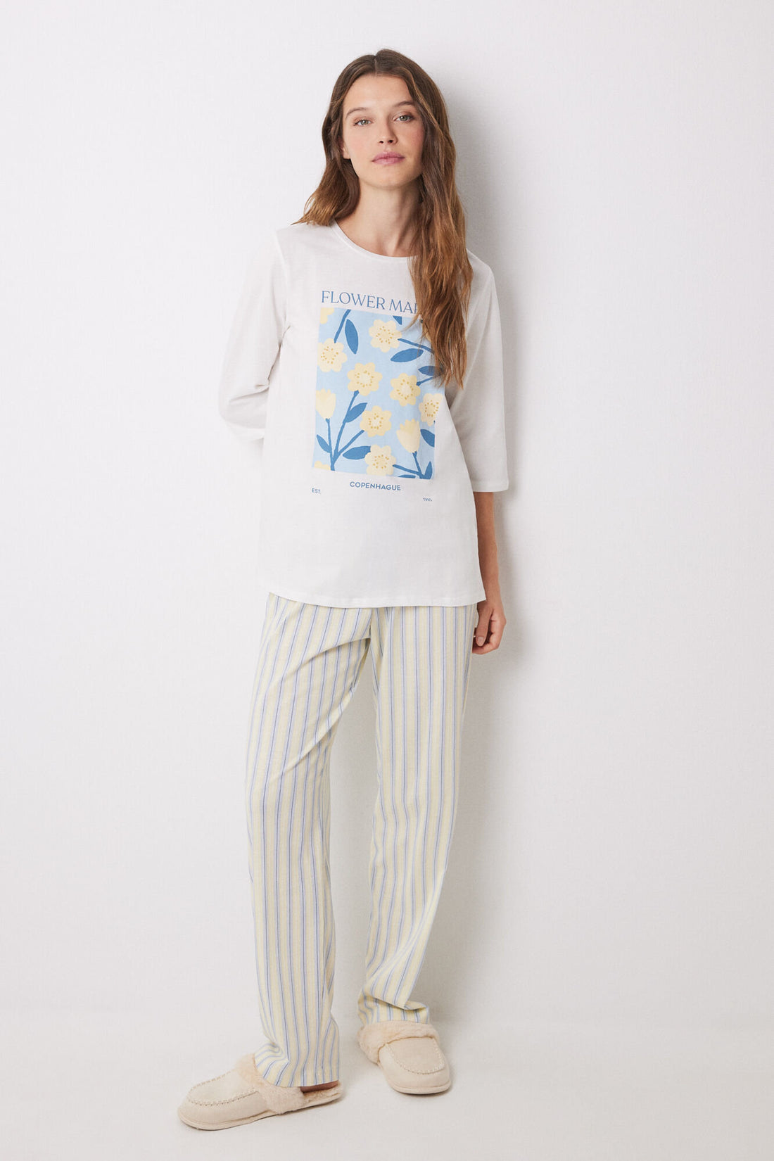 Cotton Pajamas Patterned Flowers_3598058_15_01