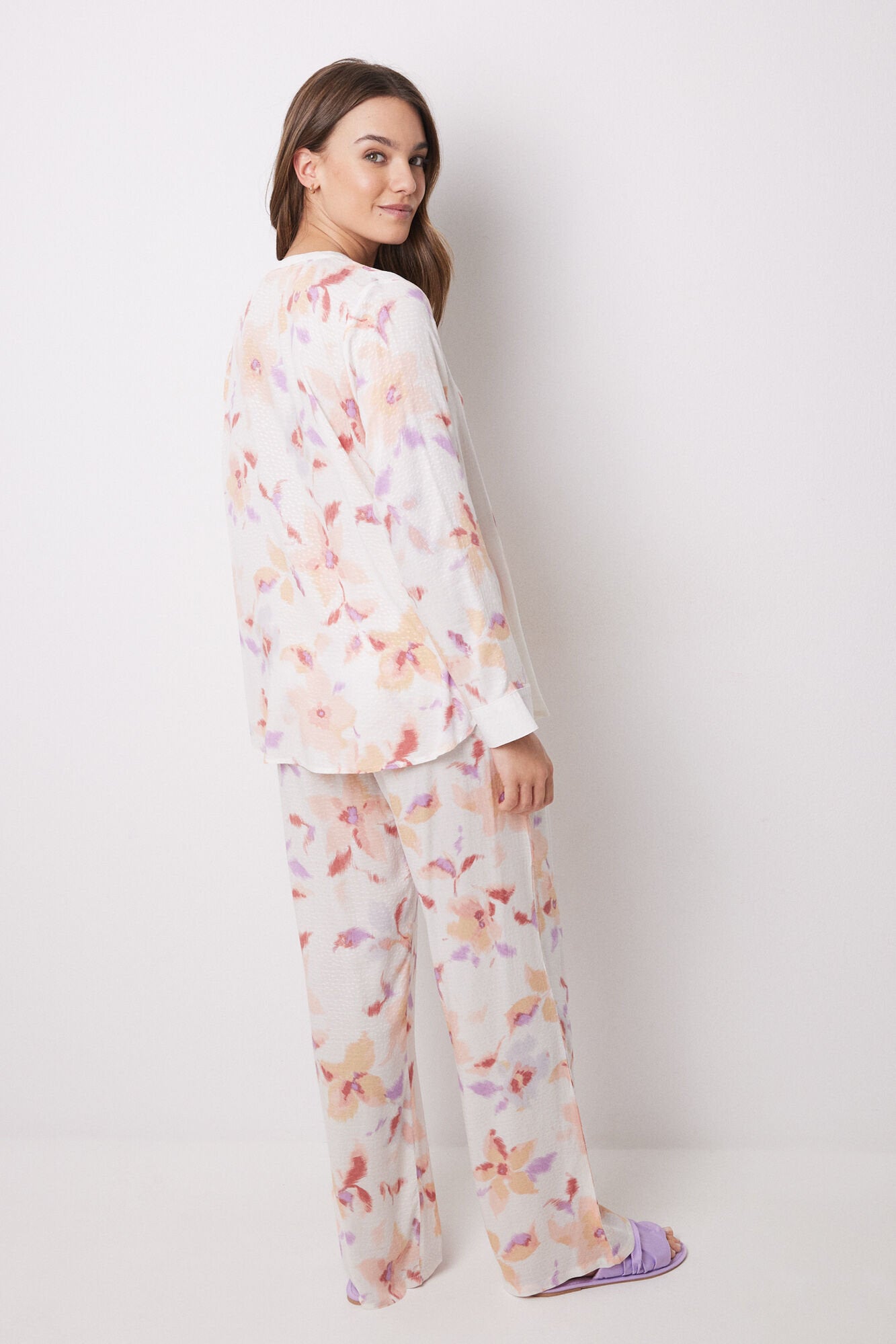 Women Secret_Long Viscose Flower Shirt Pajamas_3599156_97_05