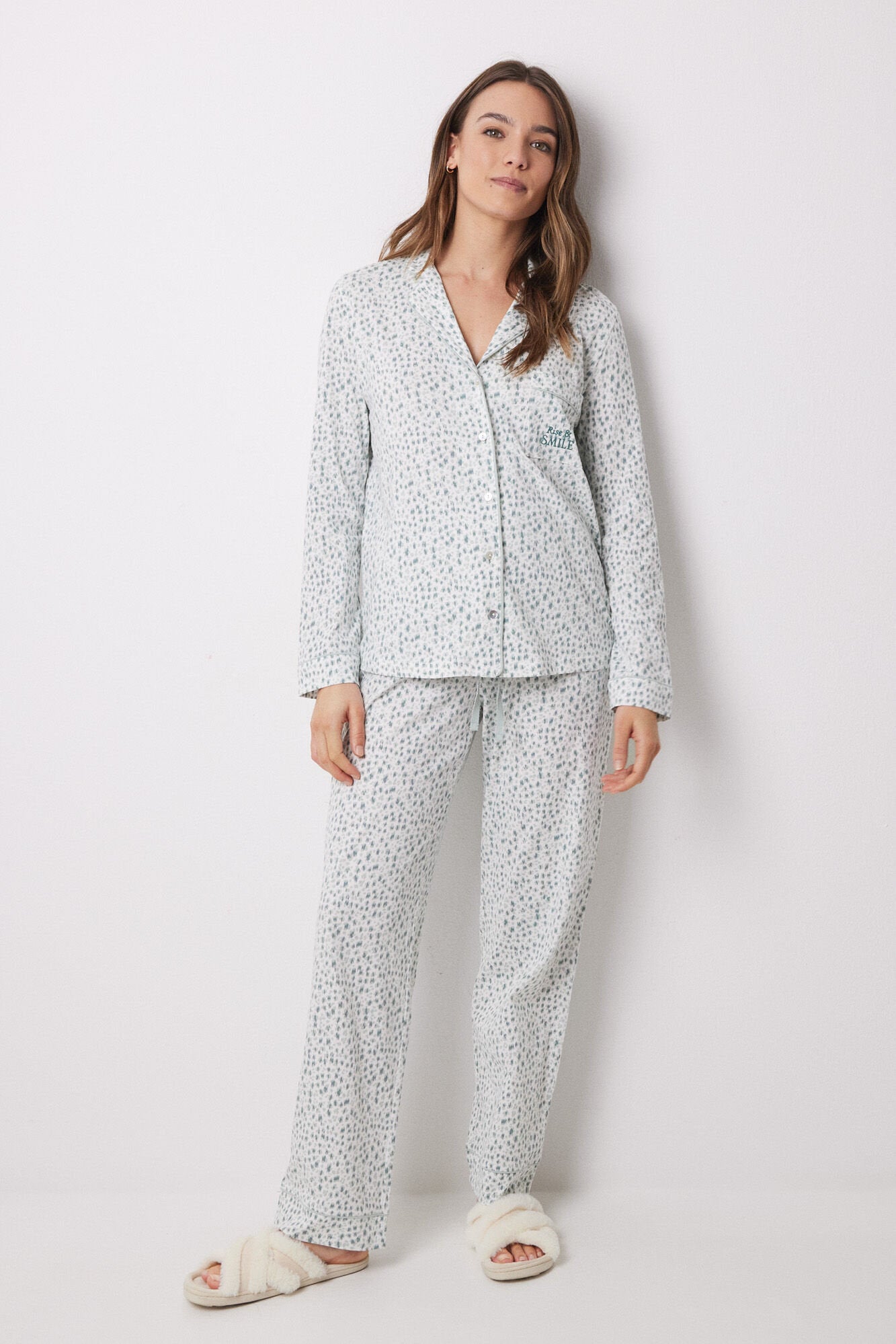Women Secret_Long Shirt Pajamas 100% Cotton Animal Print_3599161_23_01