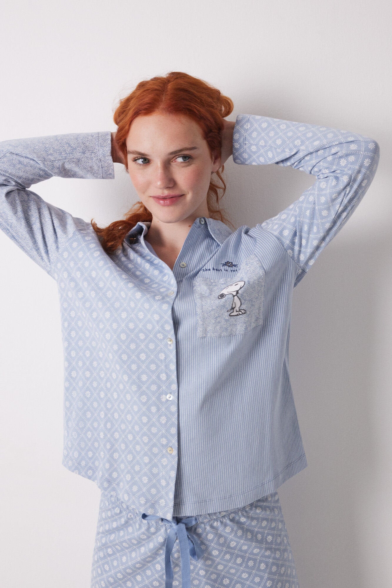Women Secret_Long Classic Pyjamas 100% Cotton Striped and Flowers_3599166_17_03