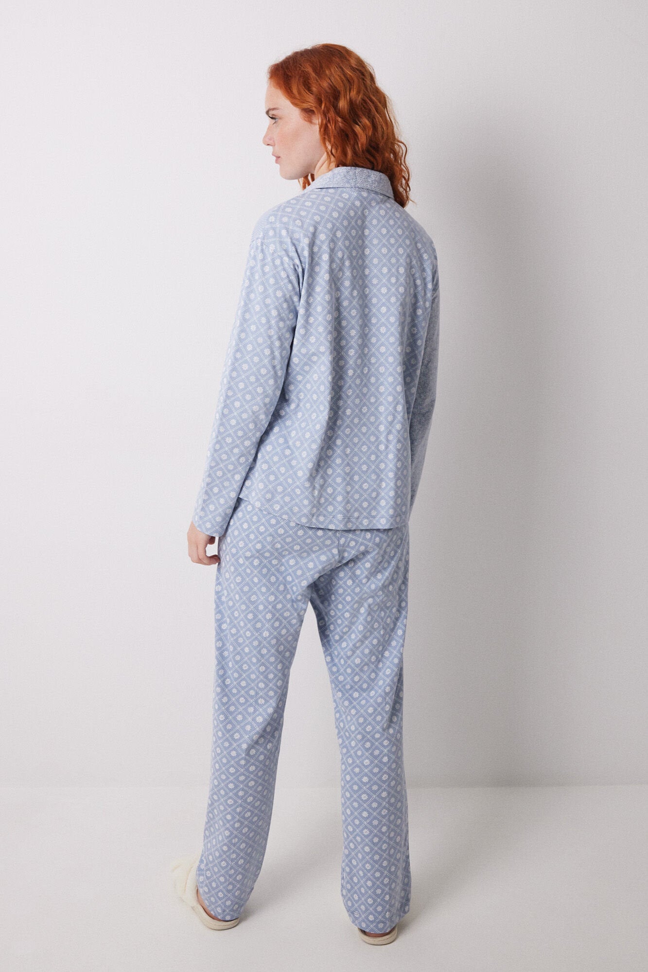 Women Secret_Long Classic Pyjamas 100% Cotton Striped and Flowers_3599166_17_05