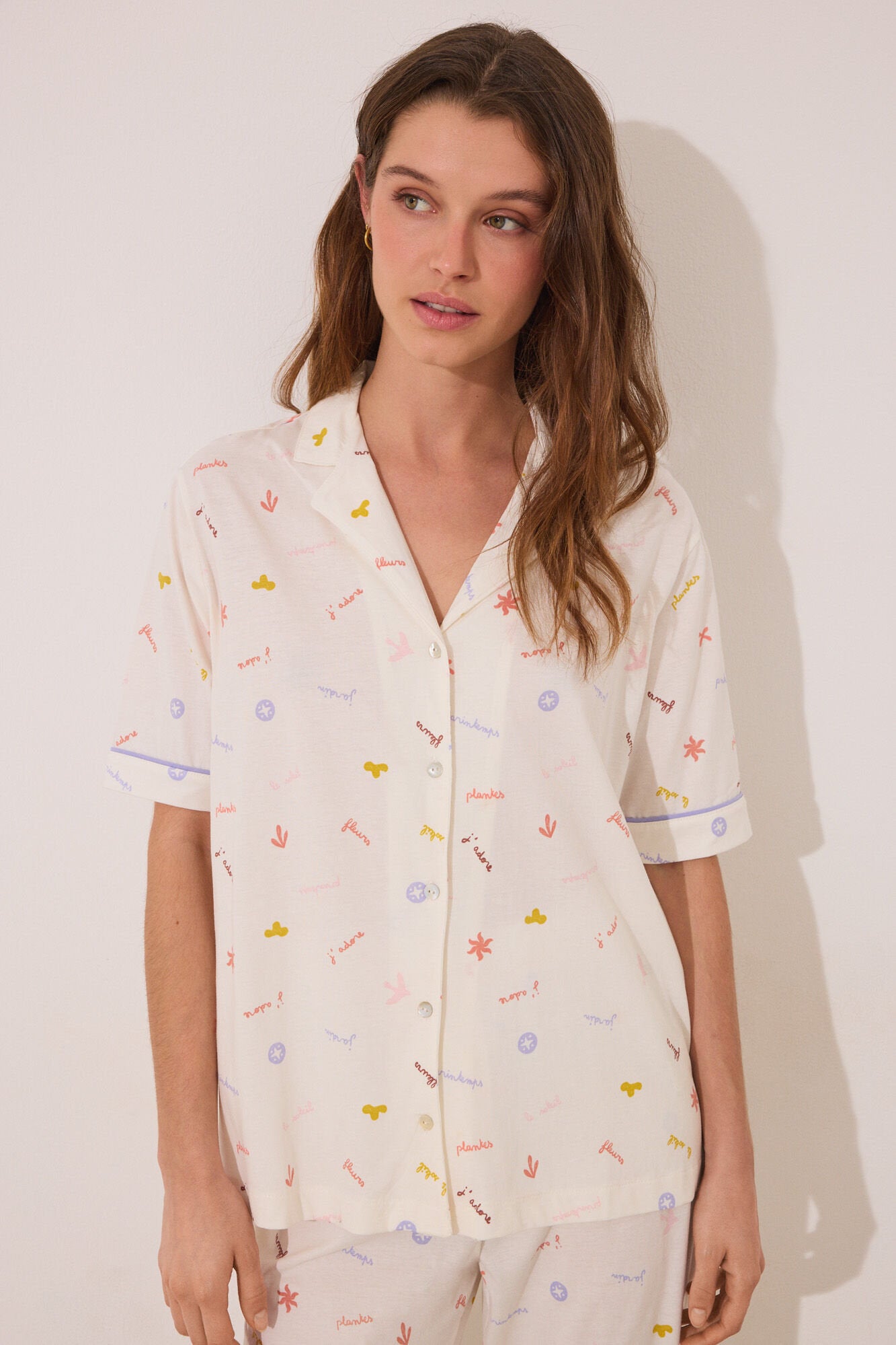 Women Secret_100% Cotton Classic Pyjamas with ÒJ«AdoreÓ Print_3599171_98_01