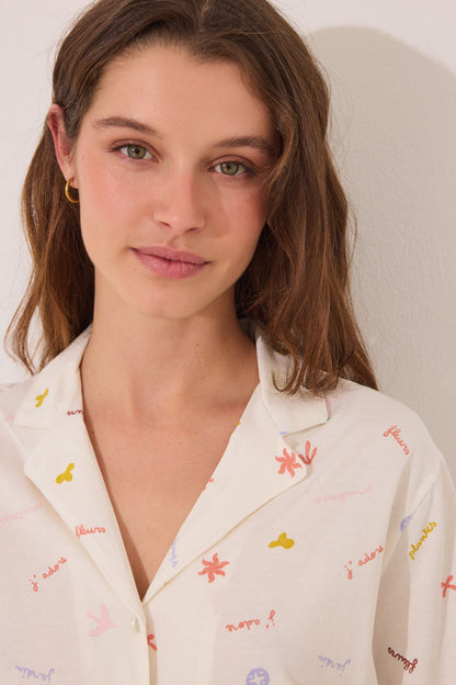 Women Secret_100% Cotton Classic Pyjamas with ÒJ«AdoreÓ Print_3599171_98_03