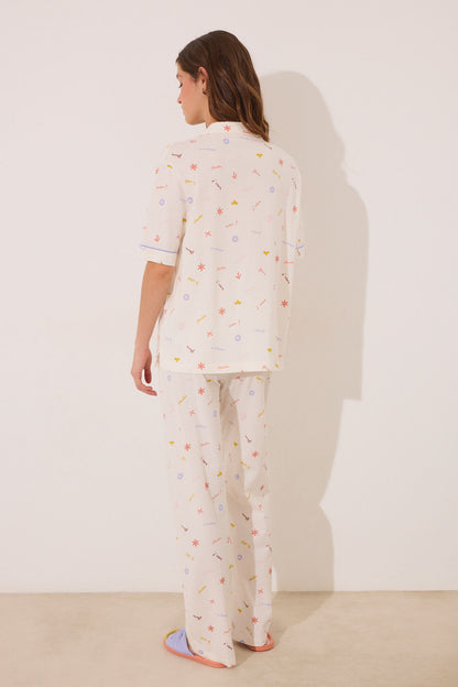 Women Secret_100% Cotton Classic Pyjamas with ÒJ«AdoreÓ Print_3599171_98_05