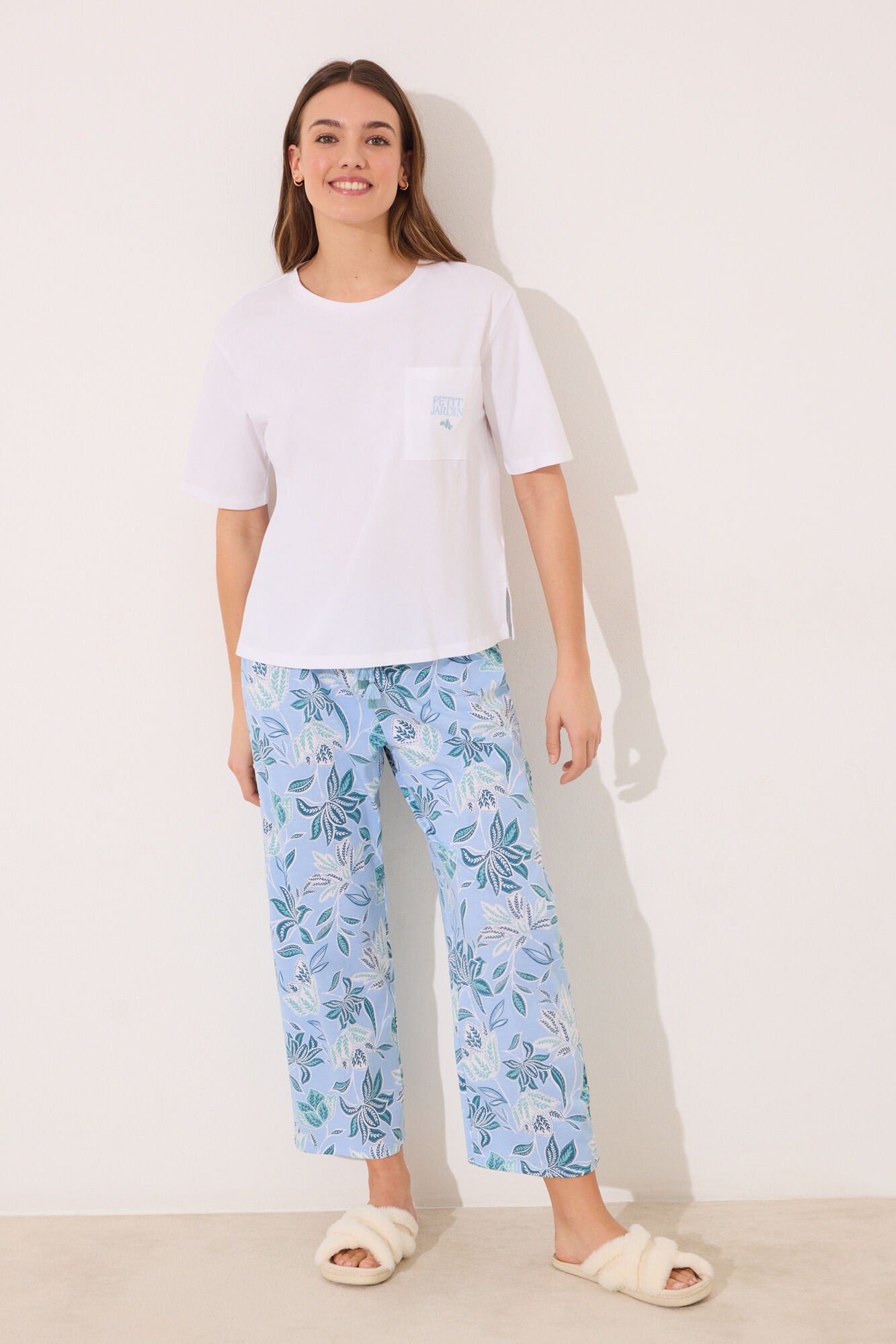 Women Secret_Capri Pyjamas 100% Cotton with Floral Print_3599174_96_02