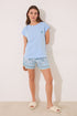 Women Secret_Short Pyjamas 100% Cotton Blue Flowers_3599176_12_01