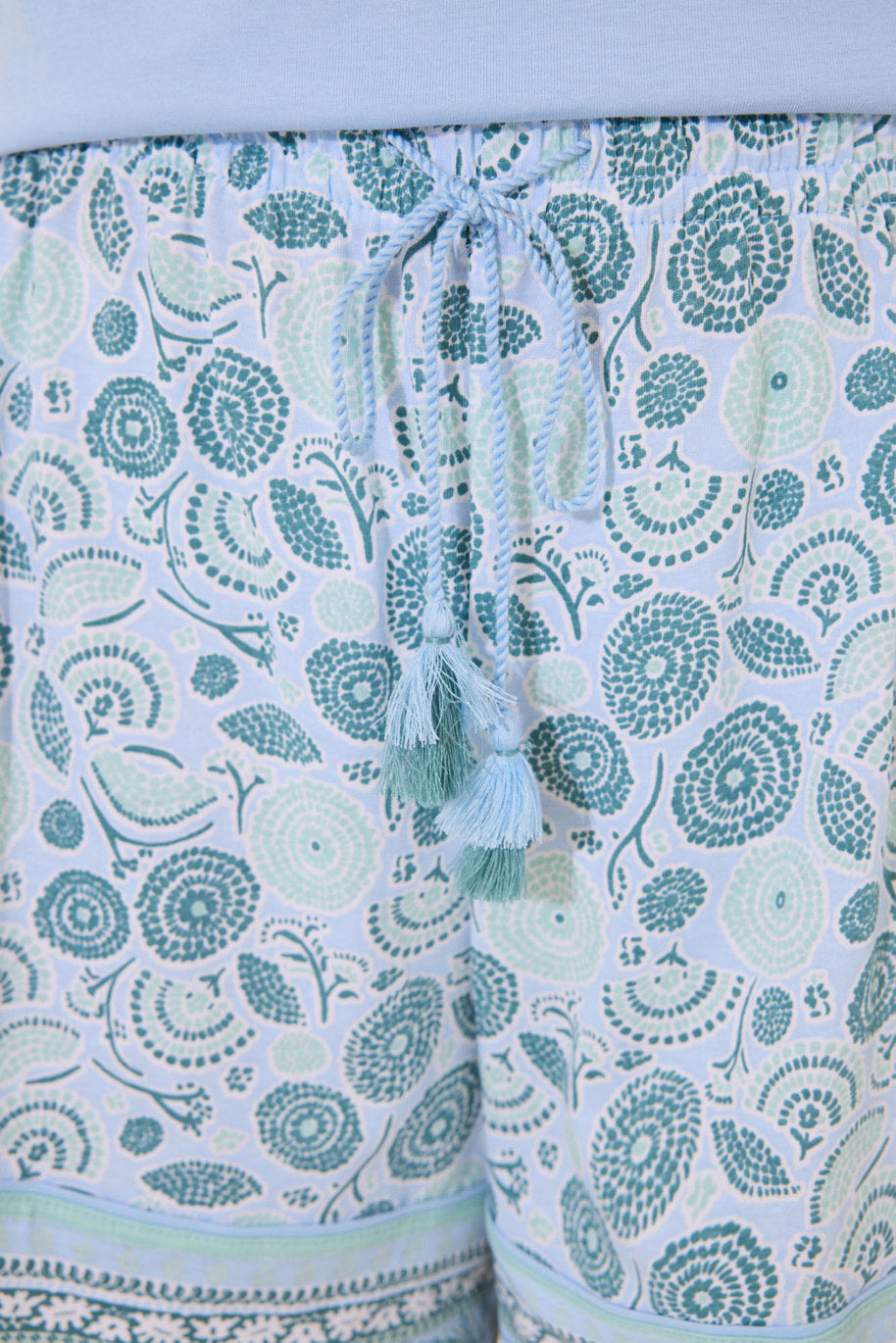 Women Secret_Short Pyjamas 100% Cotton Blue Flowers_3599176_12_02