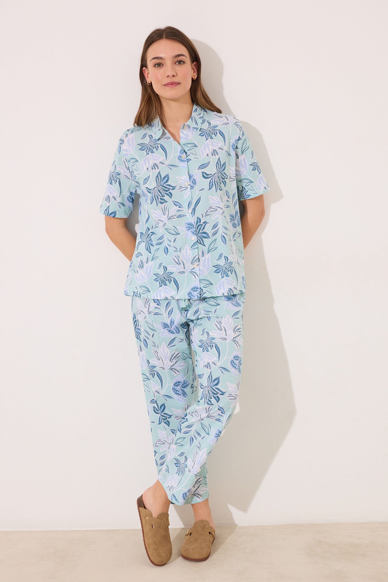Women Secret_Capri Classic Pyjamas 100% Cotton Flowers_3599177_29_01