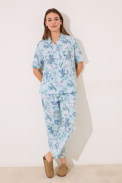 Women Secret_Capri Classic Pyjamas 100% Cotton Flowers_3599177_29_01